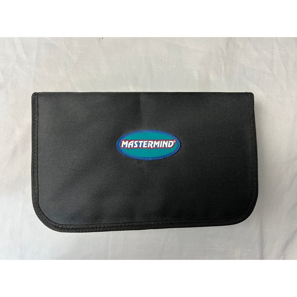 Mastermind Travel Edition Board Game Black Zippered Portable Case Strategy Toy